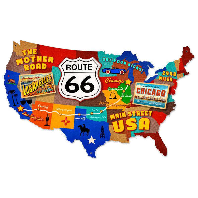 Map Route 66 XL