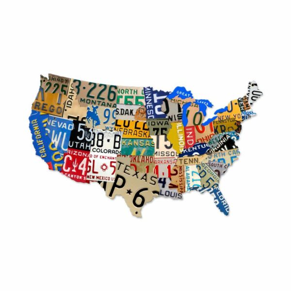 Map USA - License Plates