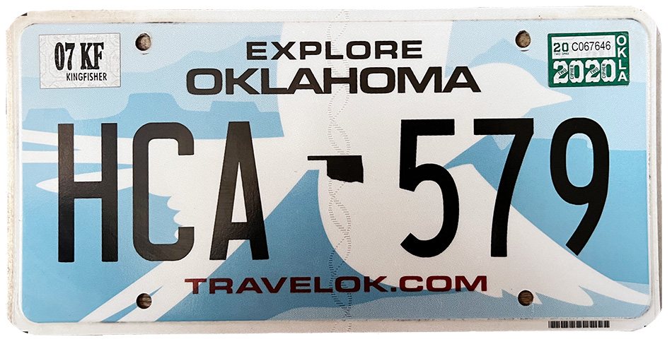 Oklahoma - Blue - white bird