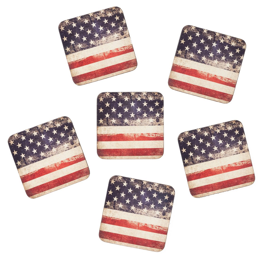 Onderzetters Amerikaanse Vlag - Set van 6 stuks