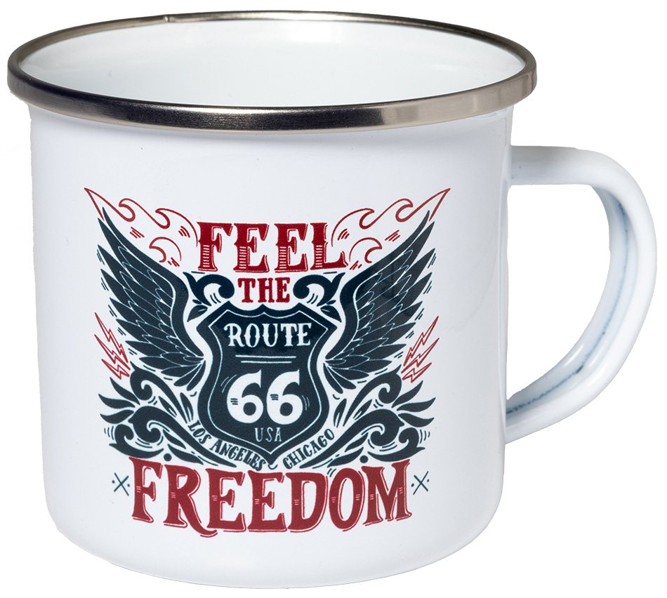 Mok - emaille - Route 66 - Freedom