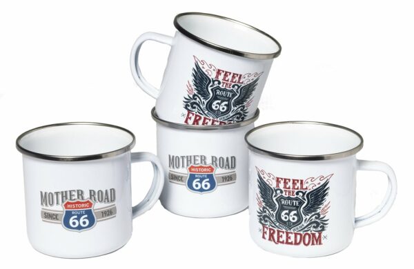 Mok - emaille - Route 66 - Mother Road - Afbeelding 2