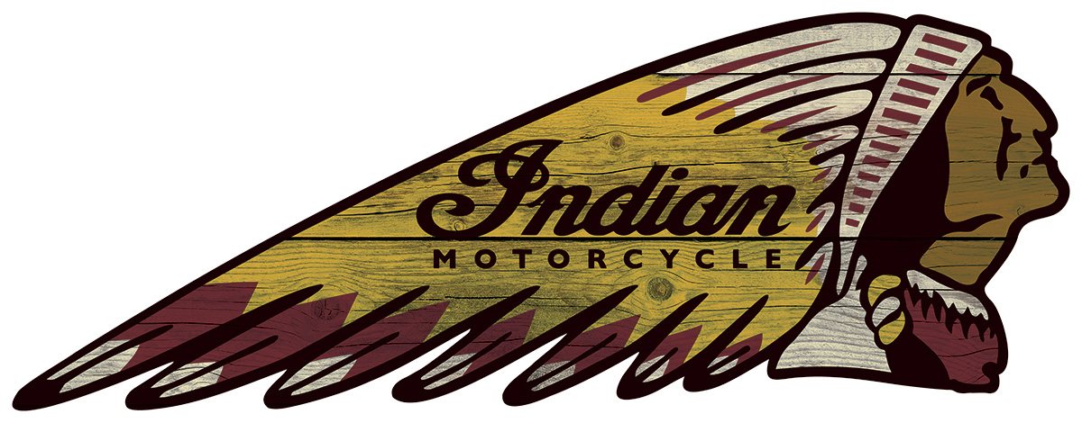 Indian logo XL - wood