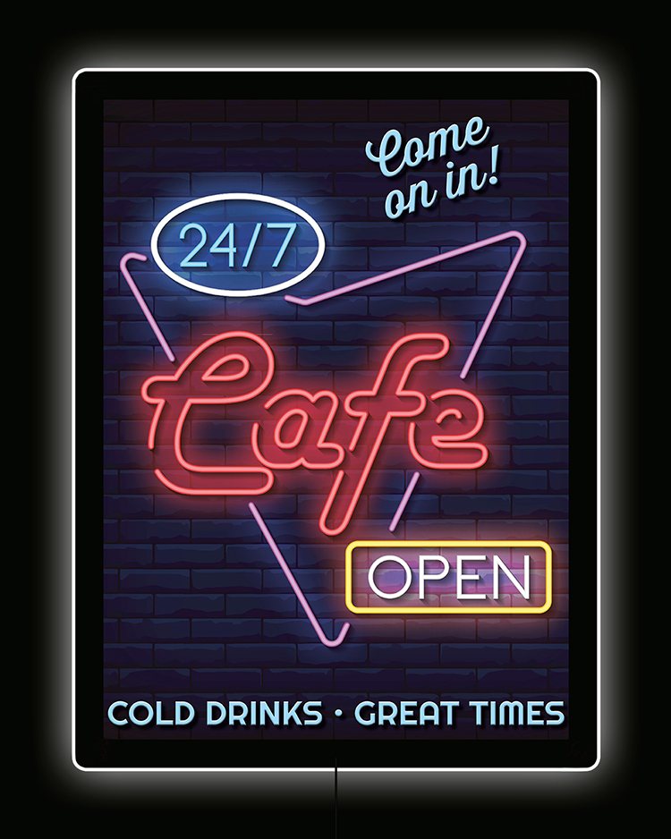 Backlight - Cafe Open
