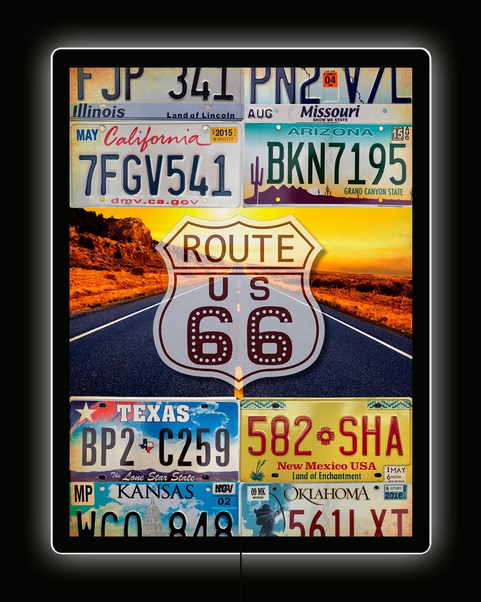 Backlight - Route 66 plates