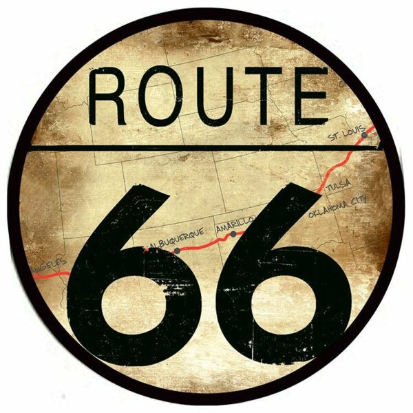 Onderzetters Route 66 - Set van 4 stuks - Afbeelding 6