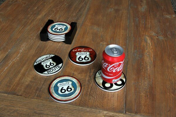 Onderzetters Route 66 - Set van 4 stuks - Afbeelding 11