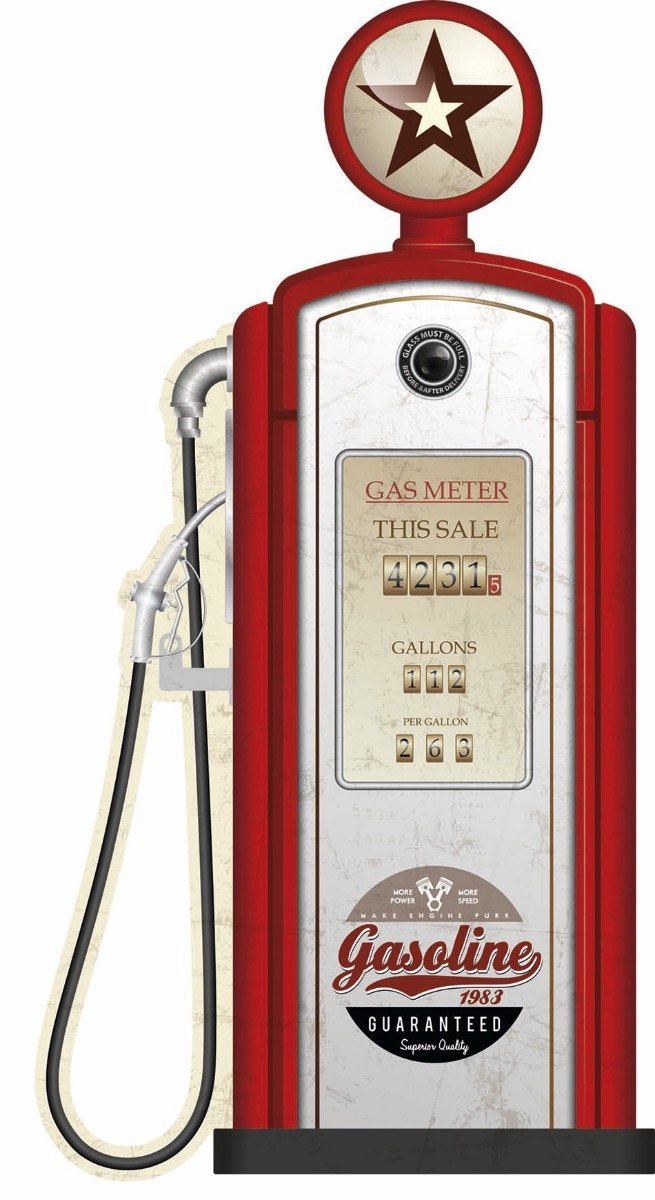 Gaspump - beige/red