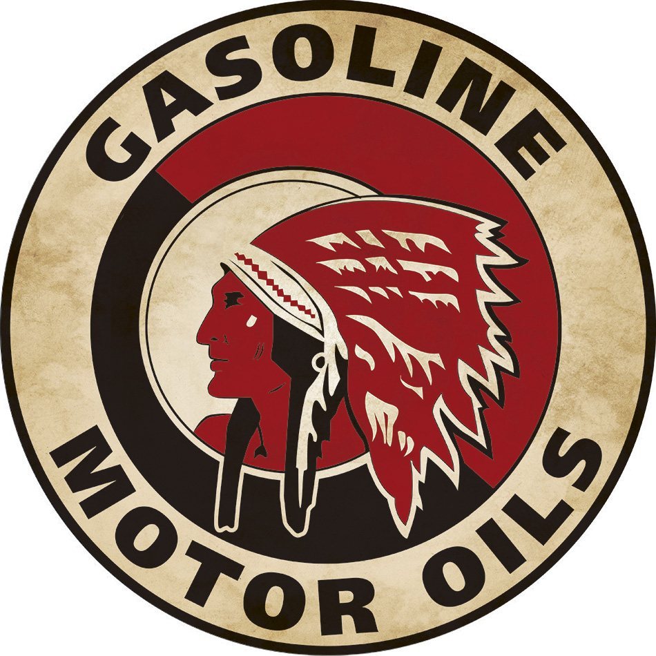 Red Indian - Motor Oils - Round