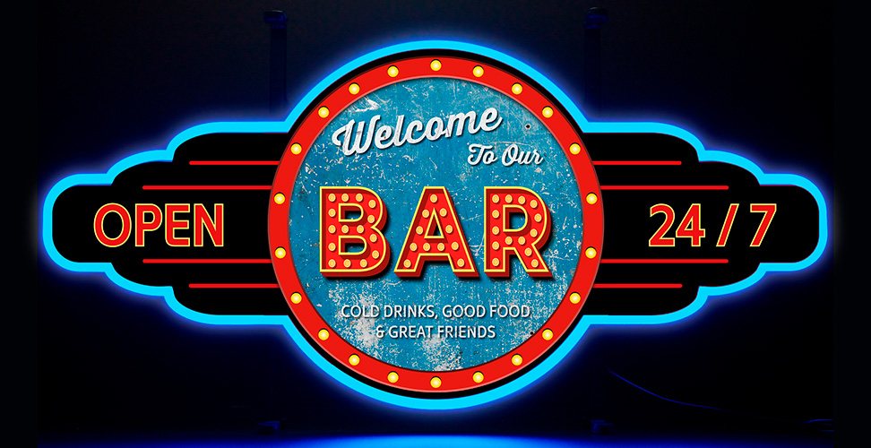 Contour Neon LED - Welcome to our Bar