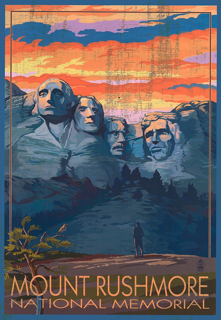 Mount Rushmore - wood