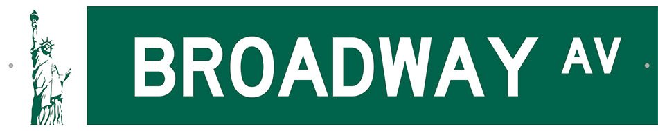 New York - Street Sign - Broadway Avenue