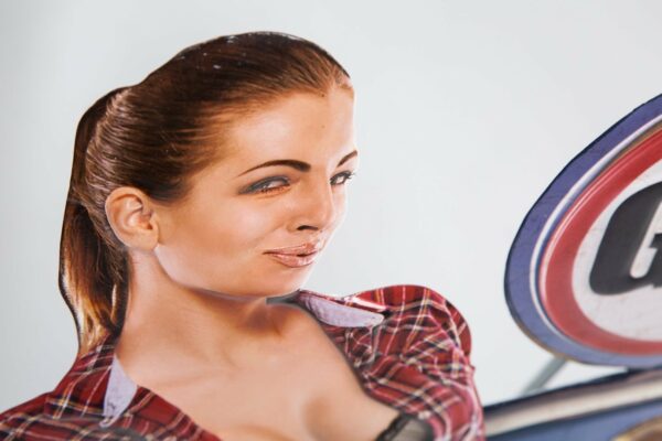 Pin-Up Gasstation - blue/aluminium/red - Afbeelding 2