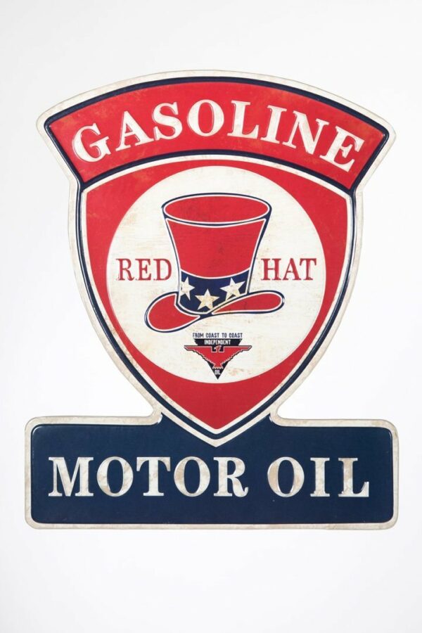 Red Hat Sign - Motor Oil & Gasoline - Afbeelding 3