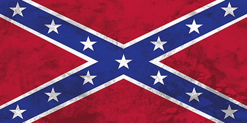 Confederation - Rebel Flag - 15 x 30 cm