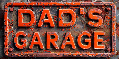 Dads Garage - 15 x 30 cm