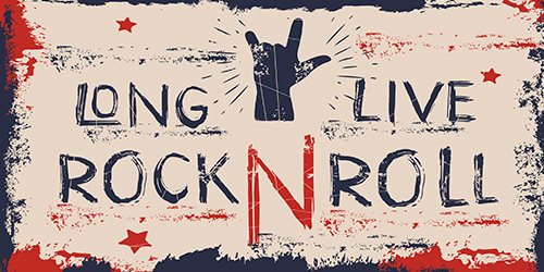 Long Live Rock n Roll - 15 x 30 cm