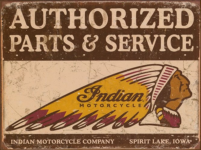 Indian Authorized Parts and Service - 20 x 30 cm