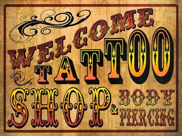 Tattoo - Welcome - 20 x 30 cm