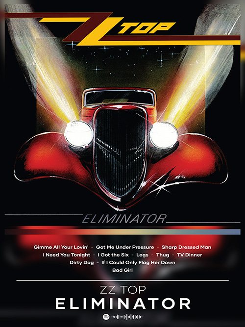 ZZ Top - Eliminator - 20 x 30 cm