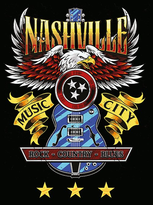 Nashville Music City - 30 x 40 cm