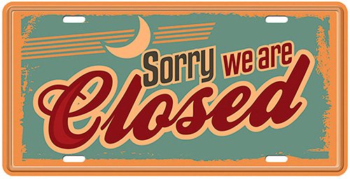 Closed - 15 x 30 cm