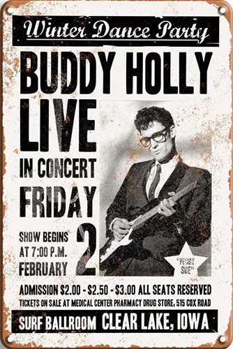Buddy Holly - 20 x 30 cm