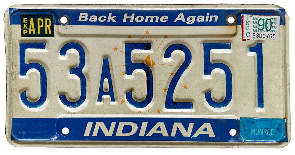 Indiana - Blue - Back Home Again