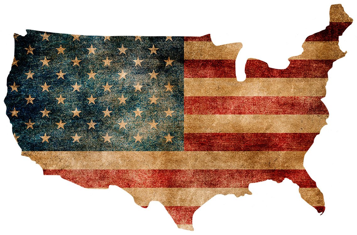 MAP - USA - grunge