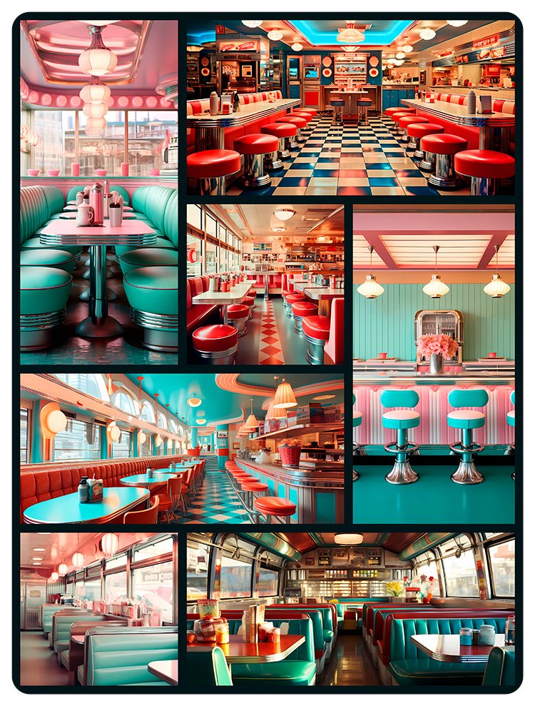 Collage American Diner