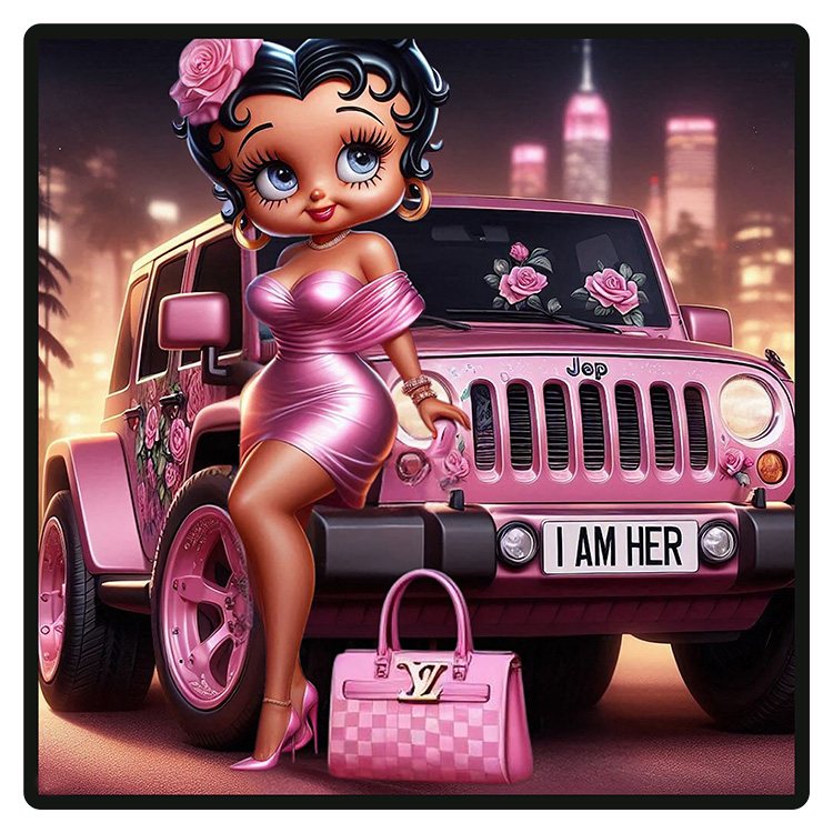 Betty Boop - Pink Car