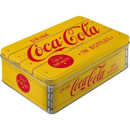 Tinnen Blik -L- Liggend Coca Cola Yellow