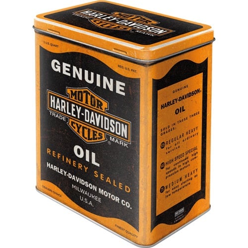 Tinnen Blik -L- Harley-Davidson - Genuine Oil