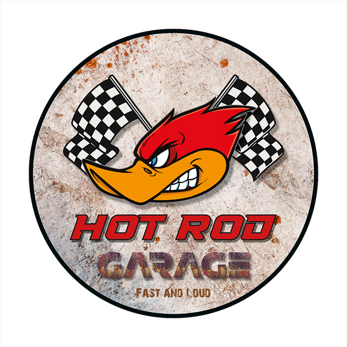 Onderzetter rond - Hot Rod Garage