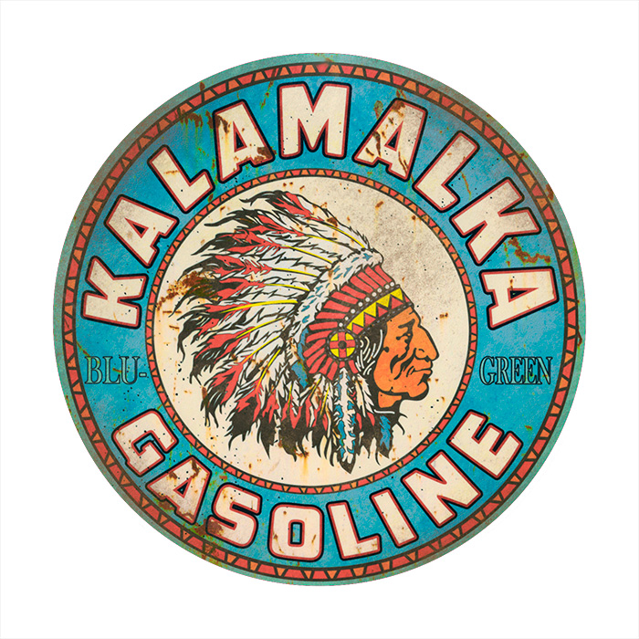 Onderzetter rond - Kalamalka Gasoline