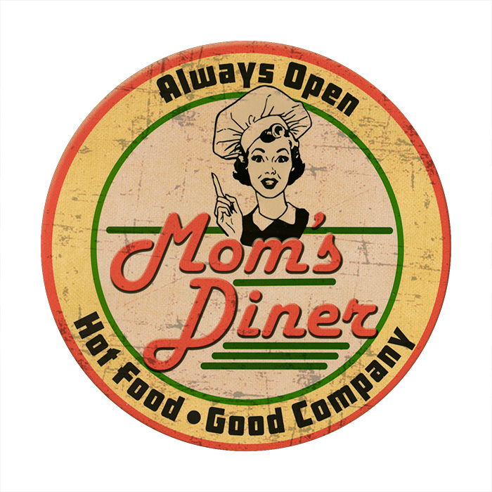 Onderzetter rond - Moms Diner