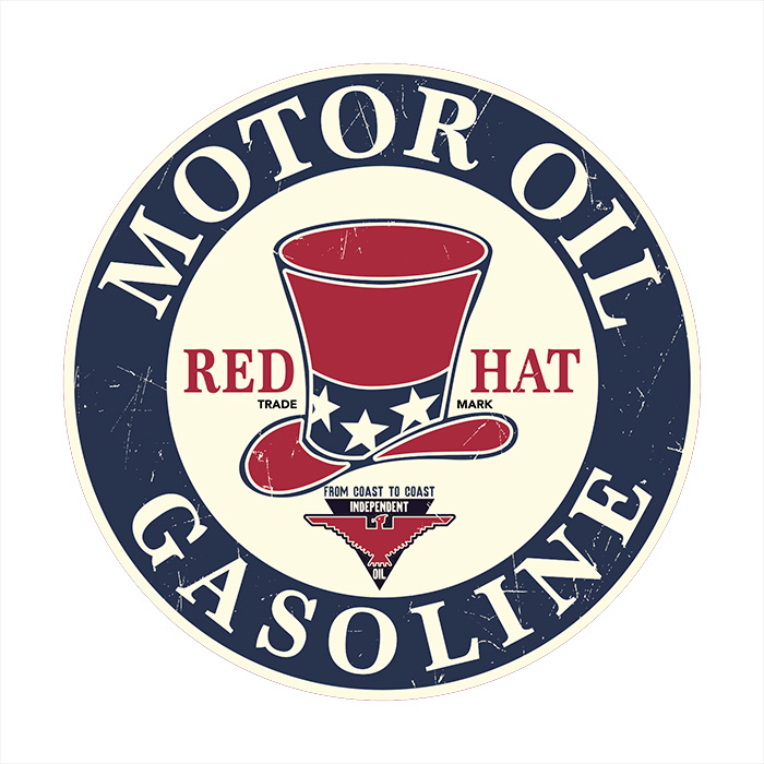 Onderzetter rond - Red Hat Gasoline
