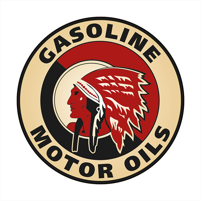 Onderzetter rond - Red Indian Motoroil