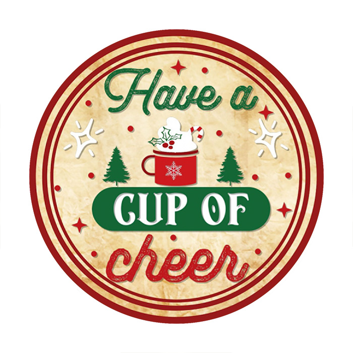 Onderzetter rond - XMAS Have a Cup of Cheer