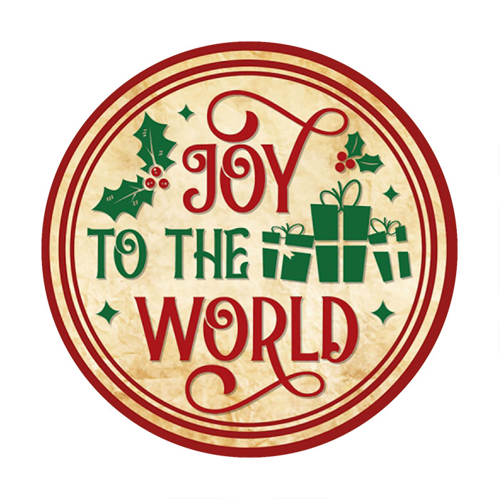 Onderzetter rond - XMAS Joy To The World