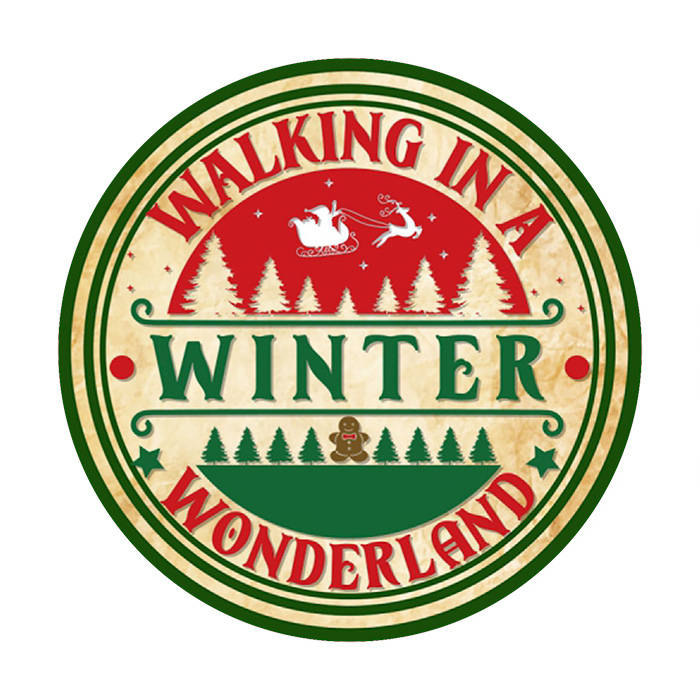 Onderzetter rond - XMAS Winter Wonderland