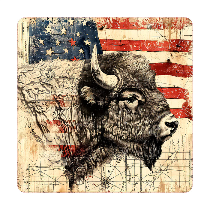 Onderzetter vierkant - USA Buffalo