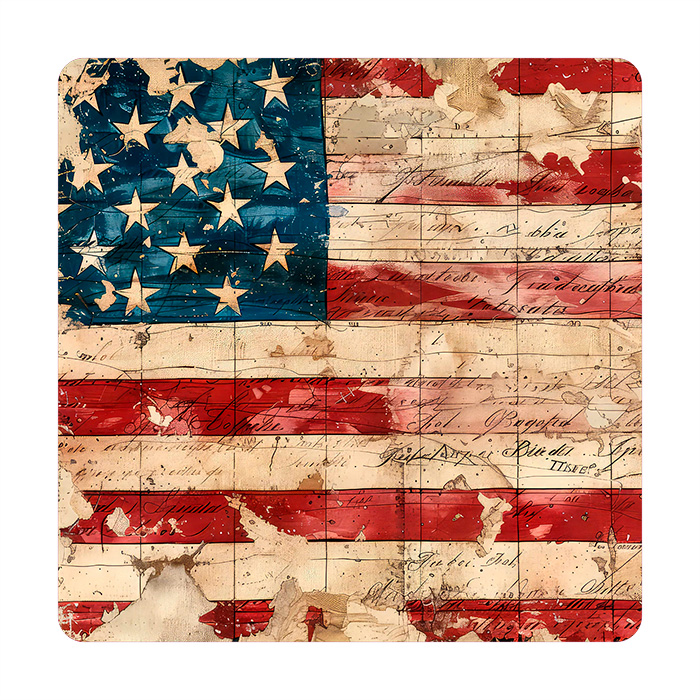 Onderzetter vierkant - USA Flag