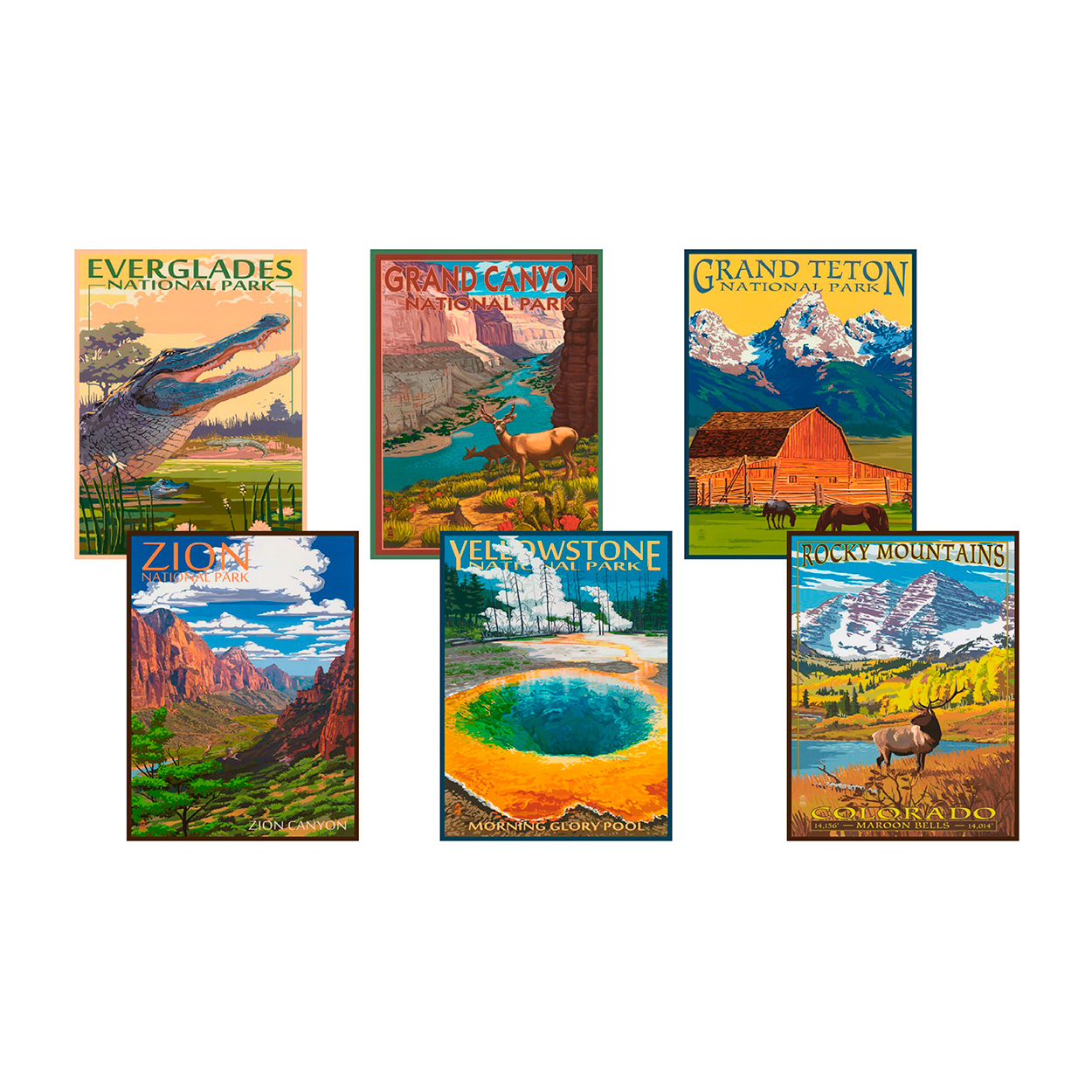 USA CARDS - Set National Parks